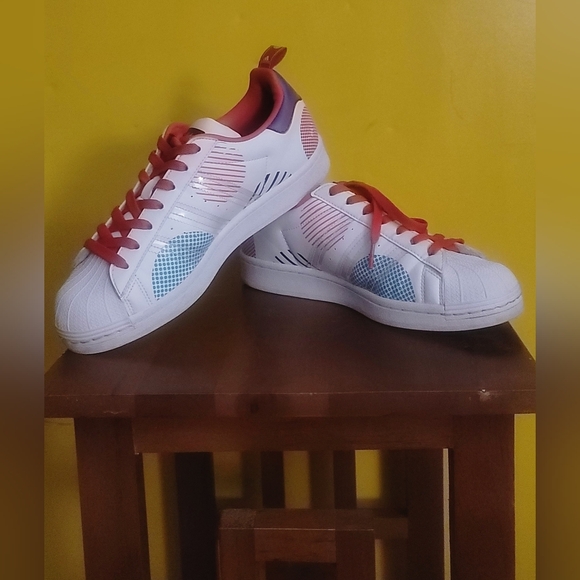 Adidas Superstar J Chinese New Yr- Yr of the OX Polka Dot Sneakers Jr Sz 7-W 8.5 - Picture 7 of 12